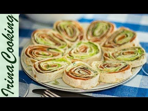 Лаваш с ЛОСОСЕМ 🐠 Праздничная Закуска ✧ Рулет из Лаваша с Красной Рыбой ✧ Ирина Кукинг