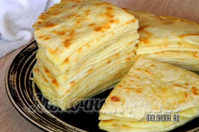 Разрезанные хычины с картошкой
