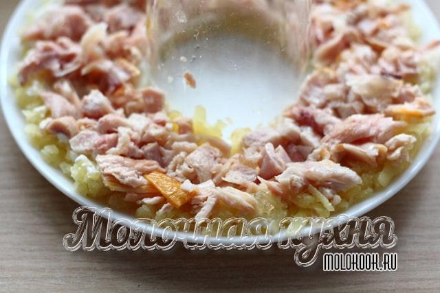 Нарезанная копченая курица