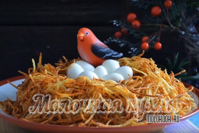 «Гнездо глухаря» с копченым куриным мясом