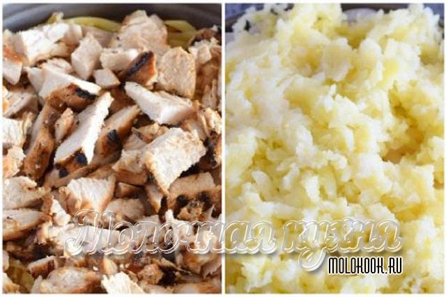 Картофельная и мясная прослойки