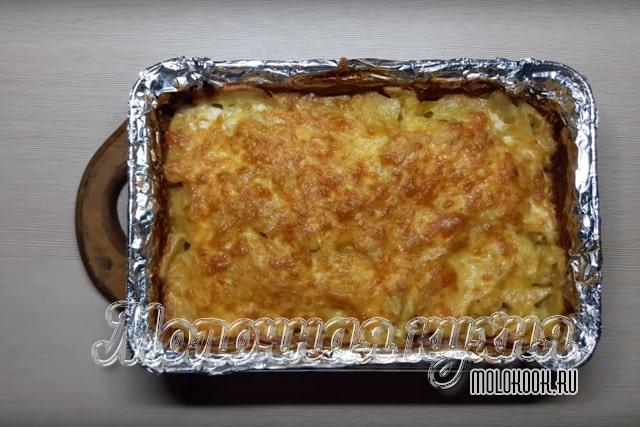 Сырная корочка на картошке