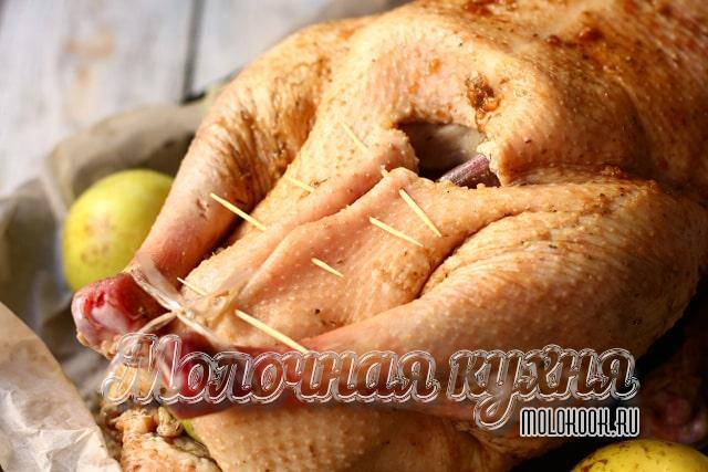 Отверстие закрыто зубочистками