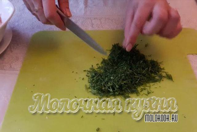Нарезка укропа