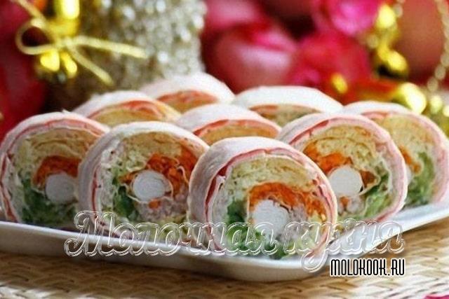 Рулет с ветчиной