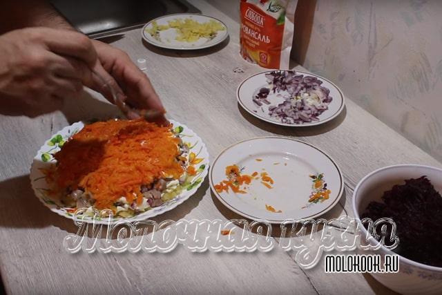 Распределение морковного слоя