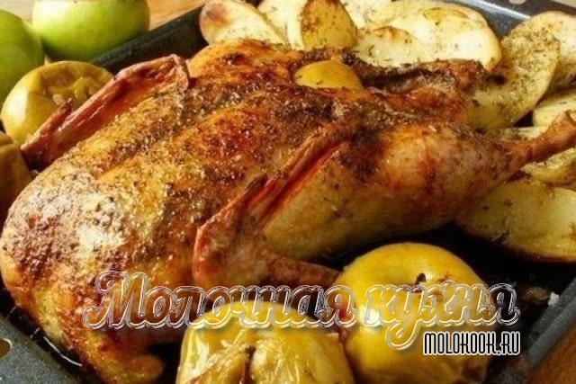 Рецепт утки с начинкой из айвы