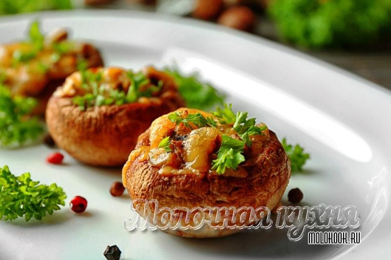 Рецепты фаршированных шампиньонов в духовке
