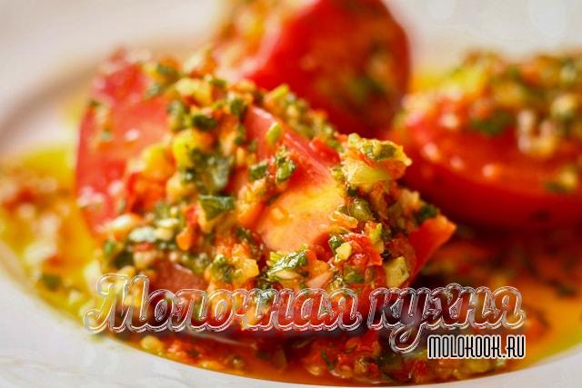 Резаные корейские помидоры