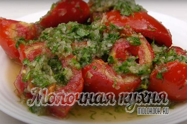 Суточные томаты, маринованные в корейском стиле
