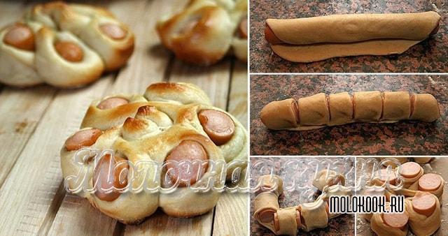 Красивые и вкусные сосиски, завернутые в дрожжевое тесто, приготовленные в духовке - невозможно устоять