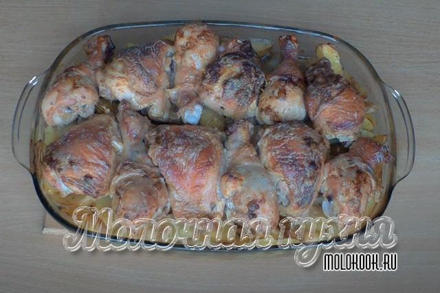 Рецепт со сметаной и курицей