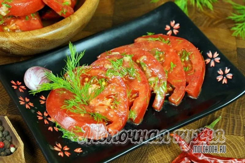 САмые вкусные маринованные помидоры по-корейски