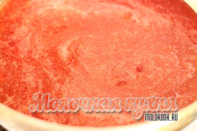 Масса начинает закипать