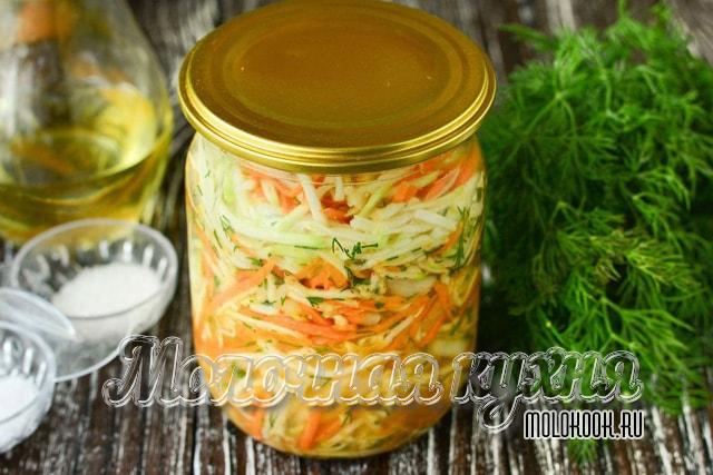 Кабачки по-корейски с магазинной приправой