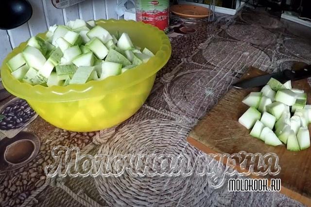 порезанные кабачки