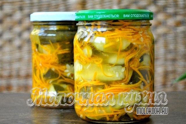 Морковно-огуречная закуска по-корейски