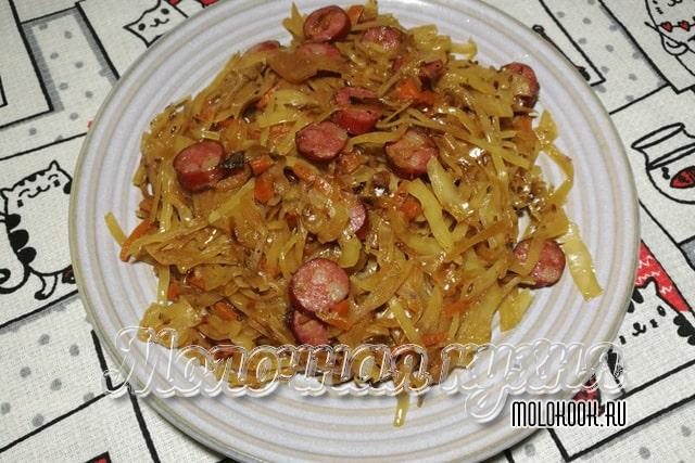 Рецепт с охотничьими колбасками