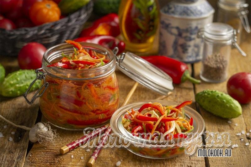 Рецепт самых вкусных корейских огурцов на зиму