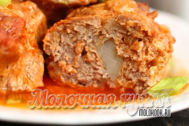 Котлеты с картофелем и подливкой