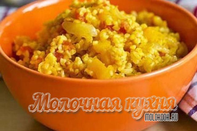 Вареный булгур с тыквой