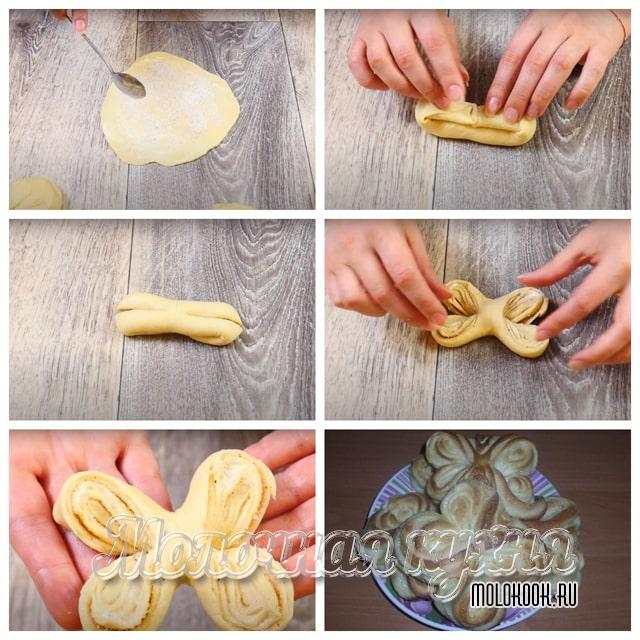 Скручивание плюшек-бабочек