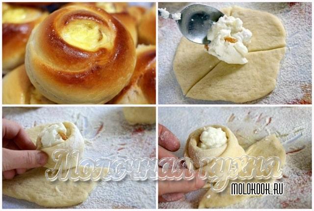 Розочки с творогом