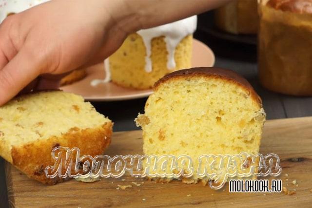 Пасхальный кулич на яичных желтках со свежими дрожжами