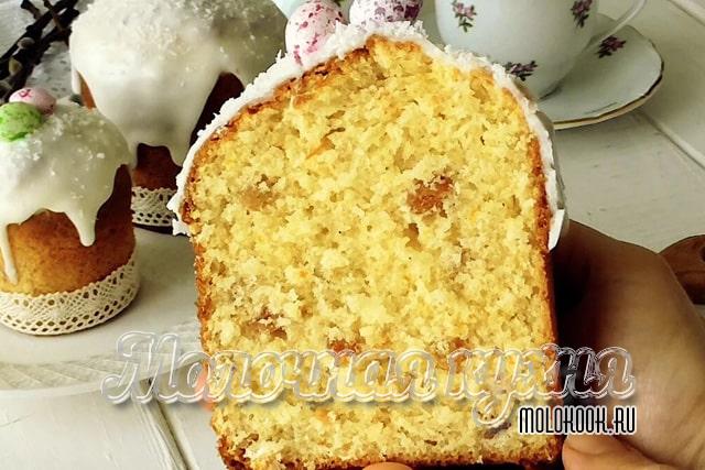 Кулич с творогом на желтках
