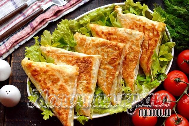 Консертики из лаваша на сковороде