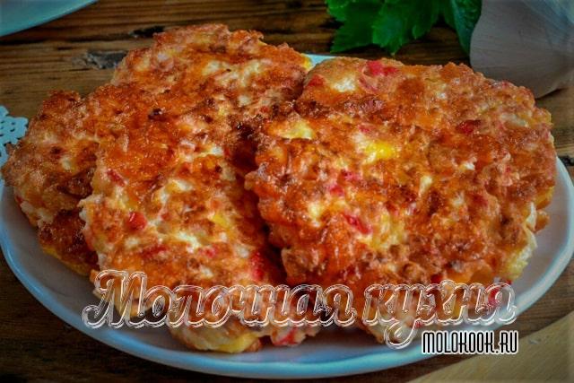 Оладьи из крабовых палочек