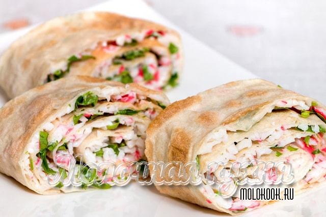 Готовим вкусный завтрак из лаваша