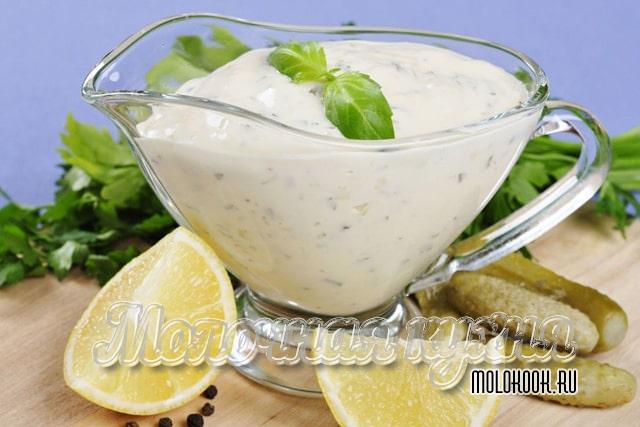 Соус тартар домашнего приготовления - лучшее дополнение к рыбе, мясу, овощам