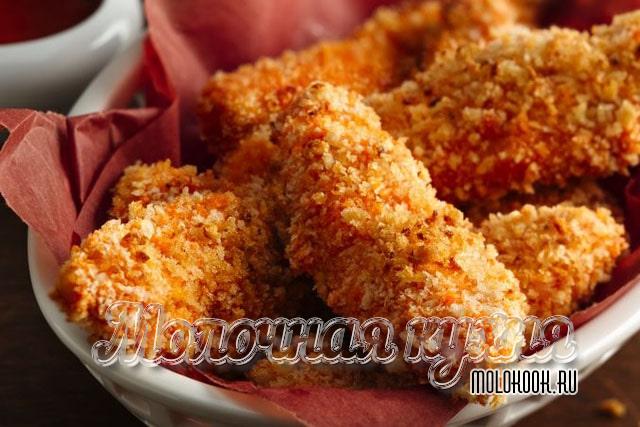 Крылышки KFC в сухарях на сковороде