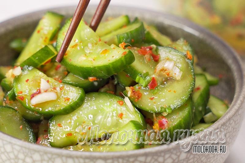 Огурцы по-корейски быстрого приготовления