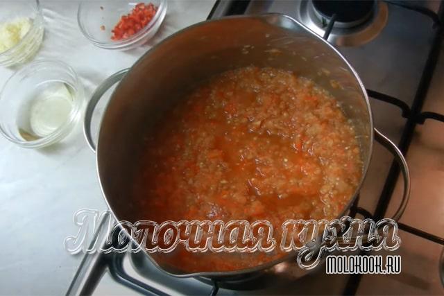 Масса проварена в течение 20 минут