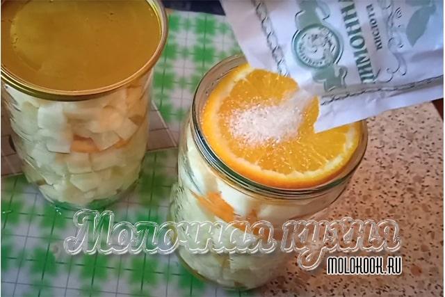 Добавление лимонной кислоты