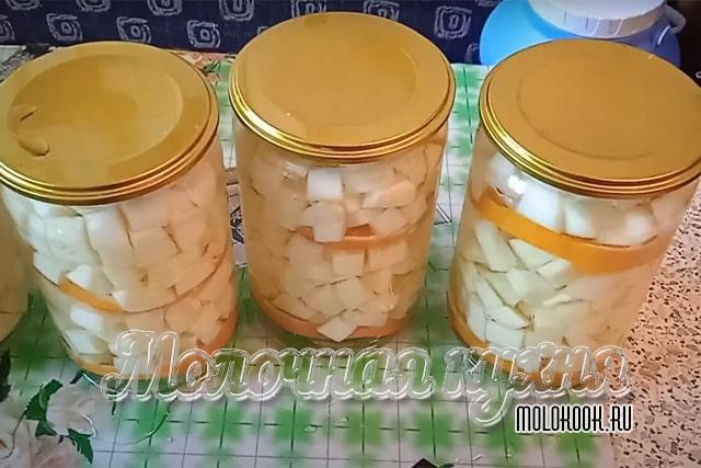 Кабачки с апельсинами как ананасы