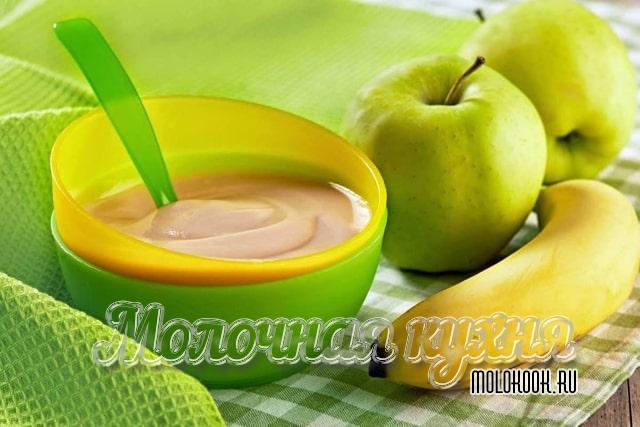 Яблочно-банановое пюре