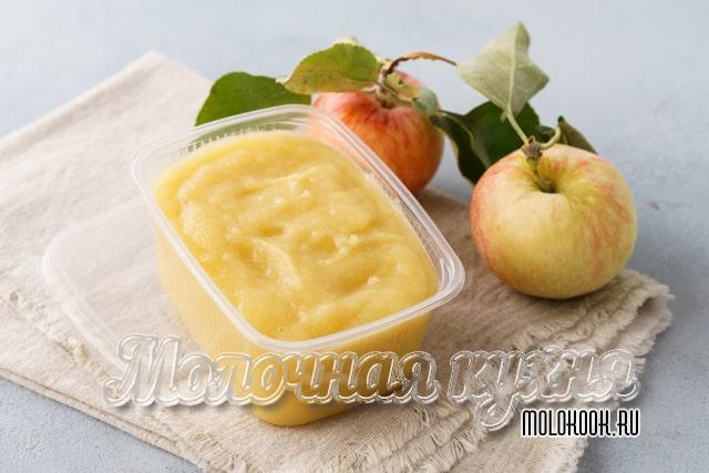 Заморозка пюре из яблок