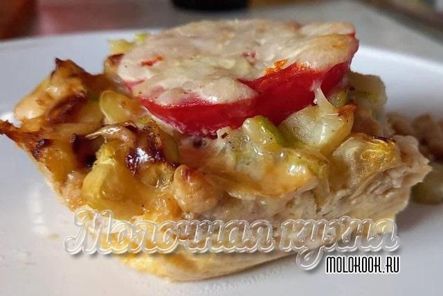 Макаронно-кабачковая запеканка с фаршем