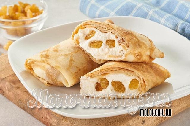 Начинка из творога с изюмом