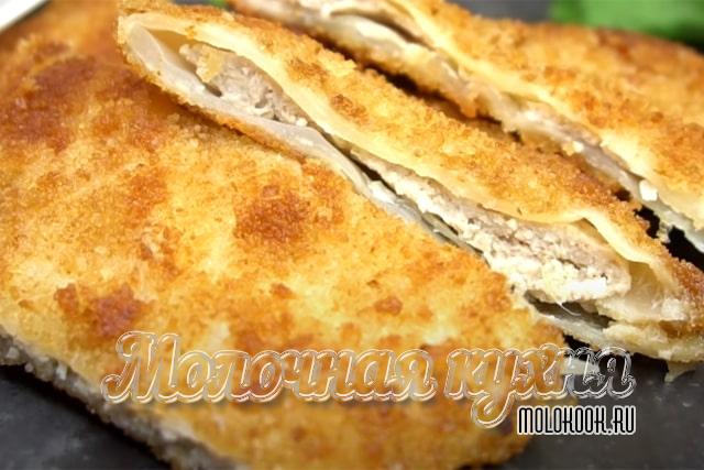 Шницель из капусты с фаршем