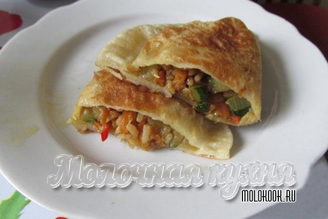 С рисом и овощами