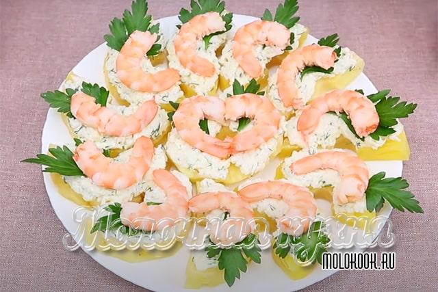 Закуска «Экзотик» из ананаса с креветками