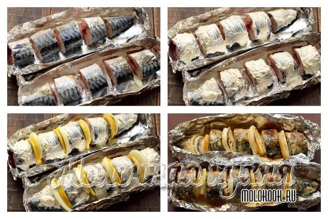 Процесс приготовления скумбрии «Гармошки»