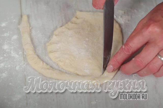 Отрезать края круга