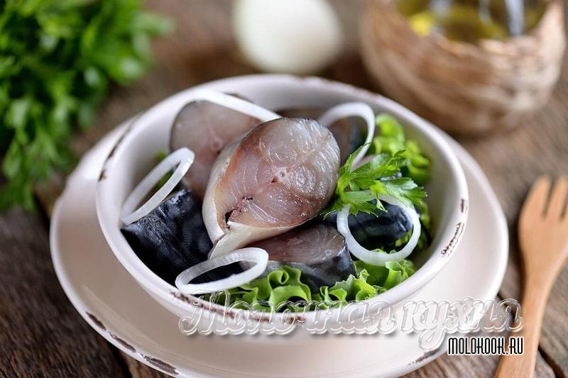 Очень вкусная малосольная скумбрия